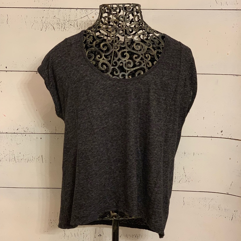 Charcoal/black boatneck shirt